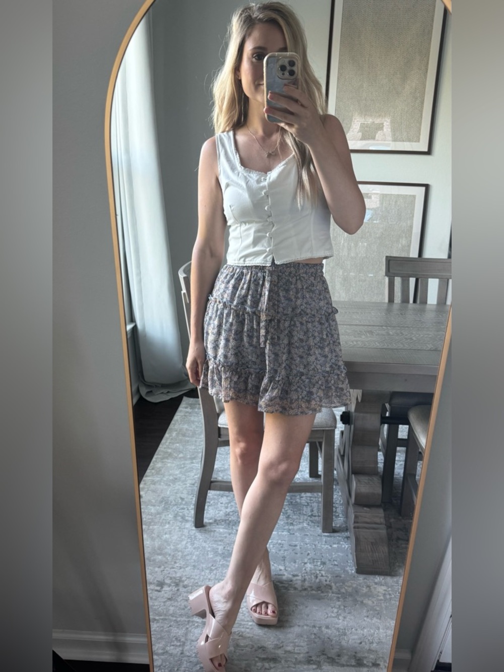 White Button-Up Tank Top - Picture 16 of 16